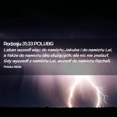 Picture 02 - Rodzaju 31:33 POLUBG - Laban wszedł więc do namiotu Jakuba i do - Bible Verse Picture