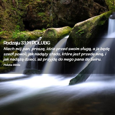 Picture 02 - Rodzaju 33:14 POLUBG - Niech mój pan, proszę, idzie przed swoim - Bible Verse Picture