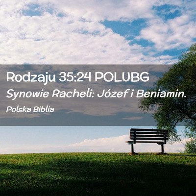 Picture 02 - Rodzaju 35:24 POLUBG - Synowie Racheli: Józef i - Bible Verse Picture