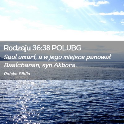 Picture 02 - Rodzaju 36:38 POLUBG - Saul umarł, a w jego miejsce panował - Bible Verse Picture
