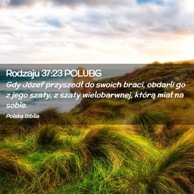 Picture 02 - Rodzaju 37:23 POLUBG - Gdy Józef przyszedł do swoich braci, obdarli go - Bible Verse Picture