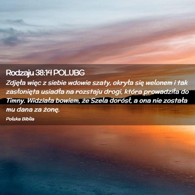 Picture 02 - Rodzaju 38:14 POLUBG - Zdjęła więc z siebie wdowie szaty, okryła - Bible Verse Picture