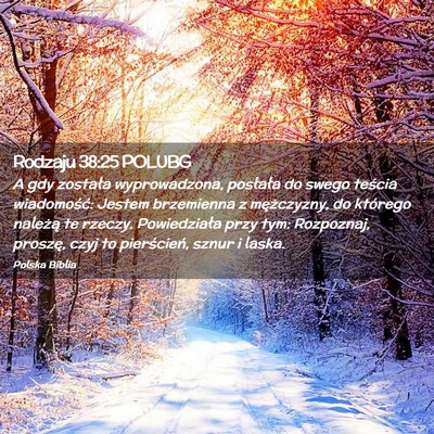 Picture 02 - Rodzaju 38:25 POLUBG - A gdy została wyprowadzona, posłała do swego - Bible Verse Picture