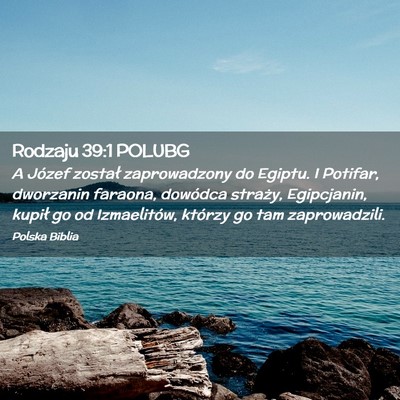 Picture 02 - Rodzaju 39:1 POLUBG - A Józef został zaprowadzony do Egiptu. I - Bible Verse Picture