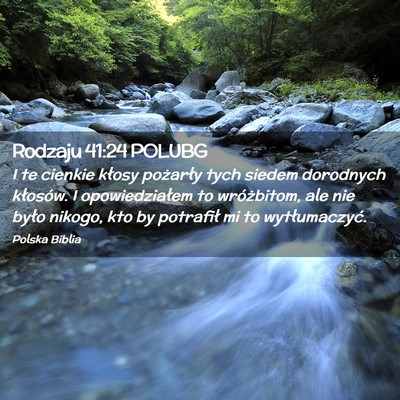 Picture 02 - Rodzaju 41:24 POLUBG - I te cienkie kłosy pożarły tych siedem - Bible Verse Picture