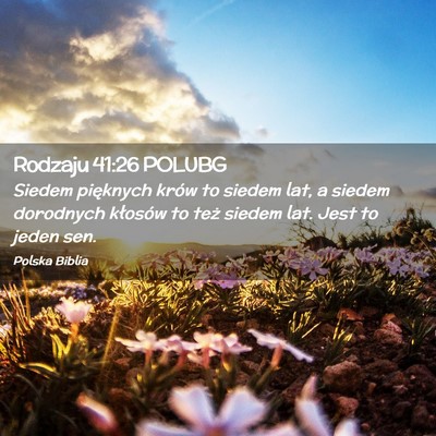 Picture 02 - Rodzaju 41:26 POLUBG - Siedem pięknych krów to siedem lat, a siedem - Bible Verse Picture