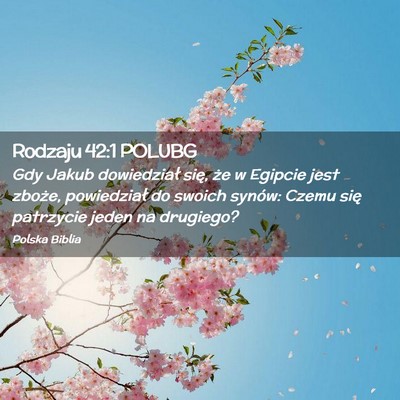 Picture 02 - Rodzaju 42:1 POLUBG - Gdy Jakub dowiedział się, że w Egipcie jest - Bible Verse Picture