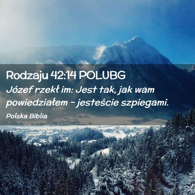 Picture 02 - Rodzaju 42:14 POLUBG - Józef rzekł im: Jest tak, jak wam powiedziałem - Bible Verse Picture