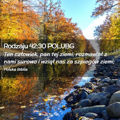 Picture 02 - Rodzaju 42:30 POLUBG - Ten człowiek, pan tej ziemi, rozmawiał z nami - Bible Verse Picture
