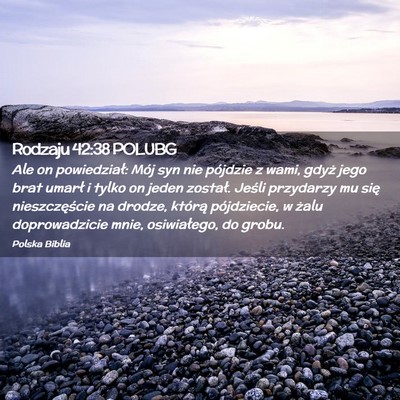 Picture 02 - Rodzaju 42:38 POLUBG - Ale on powiedział: Mój syn nie pójdzie z wami, - Bible Verse Picture