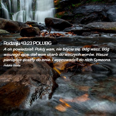 Picture 02 - Rodzaju 43:23 POLUBG - A on powiedział: Pokój wam, nie bójcie się. - Bible Verse Picture