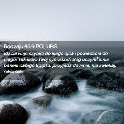 Picture 02 - Rodzaju 45:9 POLUBG - Idźcie więc szybko do mego ojca i powiedzcie do - Bible Verse Picture