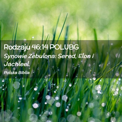Picture 02 - Rodzaju 46:14 POLUBG - Synowie Zebulona: Sered, Elon i - Bible Verse Picture