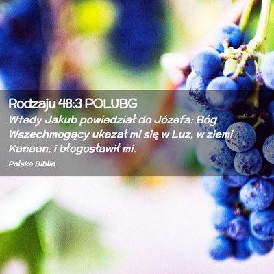 Picture 02 - Rodzaju 48:3 POLUBG - Wtedy Jakub powiedział do Józefa: Bóg - Bible Verse Picture