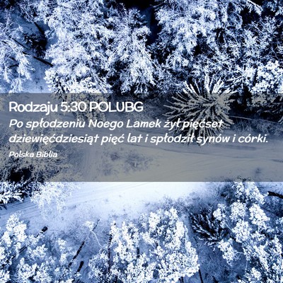 Picture 02 - Rodzaju 5:30 POLUBG - Po spłodzeniu Noego Lamek żył pięćset - Bible Verse Picture