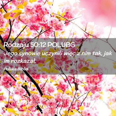 Picture 02 - Rodzaju 50:12 POLUBG - Jego synowie uczynili więc z nim tak, jak im - Bible Verse Picture
