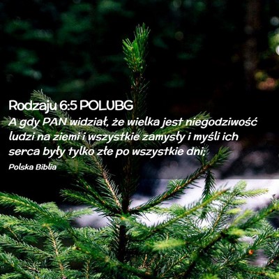 Picture 02 - Rodzaju 6:5 POLUBG - A gdy PAN widział, że wielka jest - Bible Verse Picture