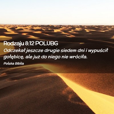 Picture 02 - Rodzaju 8:12 POLUBG - Odczekał jeszcze drugie siedem dni i wypuścił - Bible Verse Picture