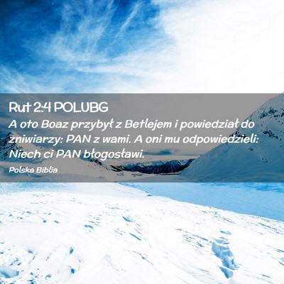 Picture 02 - Rut 2:4 POLUBG - A oto Boaz przybył z Betlejem i powiedział do - Bible Verse Picture