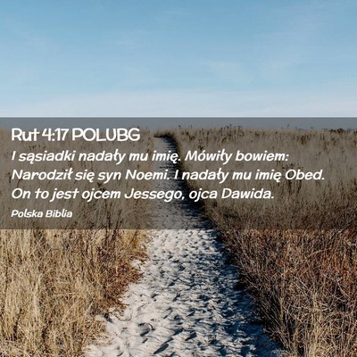 Picture 02 - Rut 4:17 POLUBG - I sąsiadki nadały mu imię. Mówiły bowiem: - Bible Verse Picture
