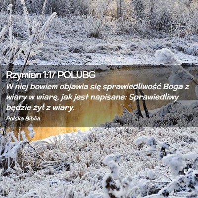 Picture 02 - Rzymian 1:17 POLUBG - W niej bowiem objawia się sprawiedliwość Boga - Bible Verse Picture