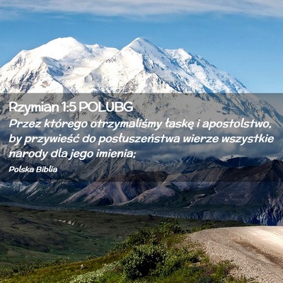 Picture 02 - Rzymian 1:5 POLUBG - Przez którego otrzymaliśmy łaskę i - Bible Verse Picture