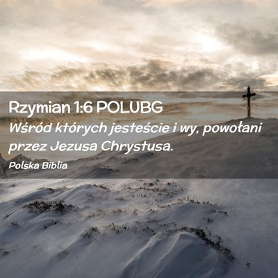Picture 02 - Rzymian 1:6 POLUBG - Wśród których jesteście i wy, powołani przez - Bible Verse Picture