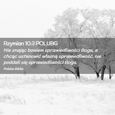 Picture 02 - Rzymian 10:3 POLUBG - Nie znając bowiem sprawiedliwości Boga, a - Bible Verse Picture