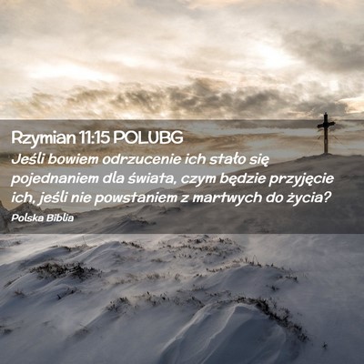 Picture 02 - Rzymian 11:15 POLUBG - Jeśli bowiem odrzucenie ich stało się - Bible Verse Picture
