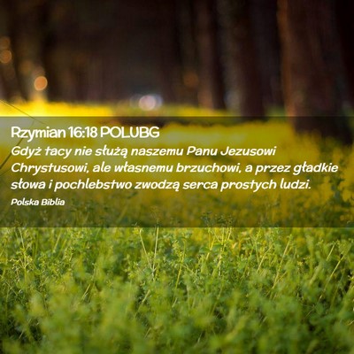 Picture 02 - Rzymian 16:18 POLUBG - Gdyż tacy nie służą naszemu Panu Jezusowi - Bible Verse Picture