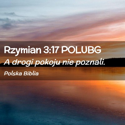 Picture 02 - Rzymian 3:17 POLUBG - A drogi pokoju nie - Bible Verse Picture