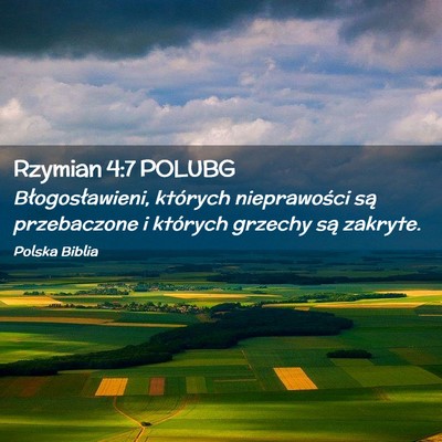 Picture 02 - Rzymian 4:7 POLUBG - Błogosławieni, których nieprawości są - Bible Verse Picture