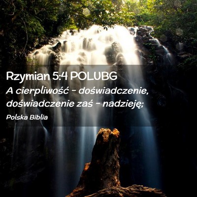 Picture 02 - Rzymian 5:4 POLUBG - A cierpliwość – doświadczenie, - Bible Verse Picture