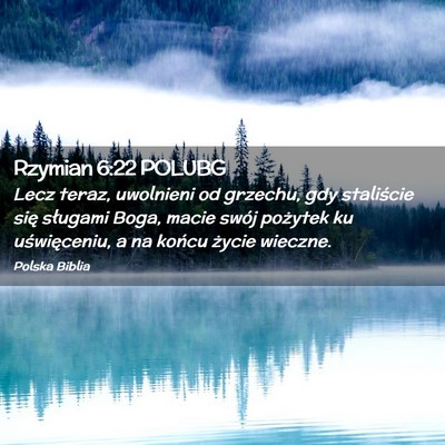 Picture 02 - Rzymian 6:22 POLUBG - Lecz teraz, uwolnieni od grzechu, gdy staliście - Bible Verse Picture