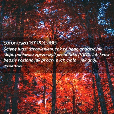 Picture 02 - Sofoniasza 1:17 POLUBG - Ścisnę ludzi utrapieniem, tak że będą - Bible Verse Picture