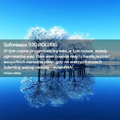 Picture 02 - Sofoniasza 3:20 POLUBG - W tym czasie przyprowadzę was, w tym czasie, - Bible Verse Picture
