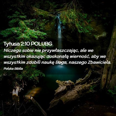 Picture 02 - Tytusa 2:10 POLUBG - Niczego sobie nie przywłaszczając, ale we - Bible Verse Picture