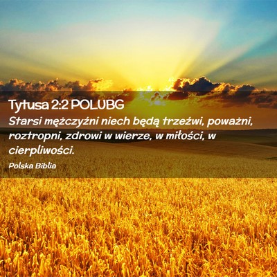 Picture 02 - Tytusa 2:2 POLUBG - Starsi mężczyźni niech będą trzeźwi, - Bible Verse Picture