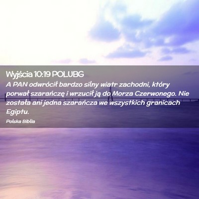 Picture 02 - Wyjścia 10:19 POLUBG - A PAN odwrócił bardzo silny wiatr zachodni, - Bible Verse Picture