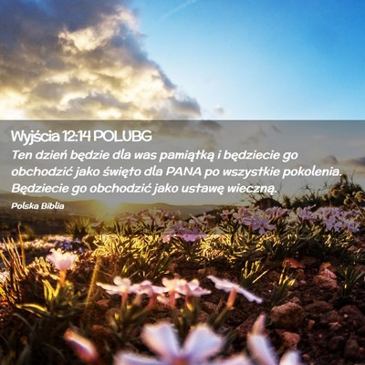 Picture 02 - Wyjścia 12:14 POLUBG - Ten dzień będzie dla was pamiątką i - Bible Verse Picture