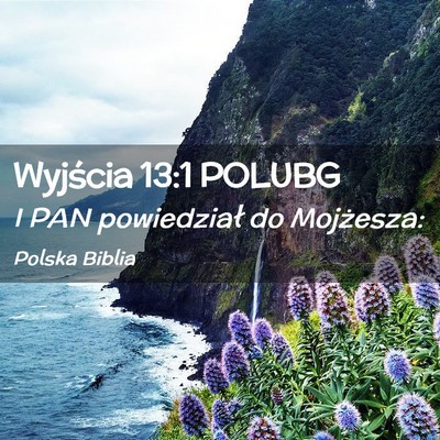 Picture 02 - Wyjścia 13:1 POLUBG - I PAN powiedział do - Bible Verse Picture
