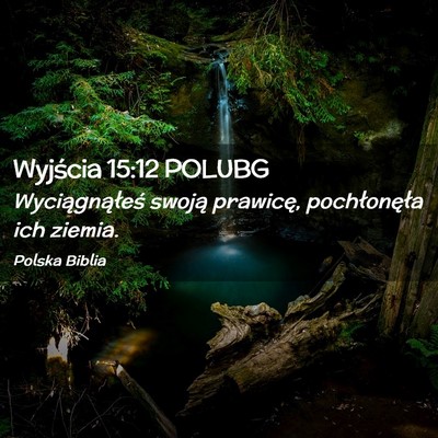 Picture 02 - Wyjścia 15:12 POLUBG - Wyciągnąłeś swoją prawicę, pochłonęła - Bible Verse Picture