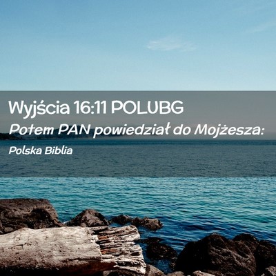 Picture 02 - Wyjścia 16:11 POLUBG - Potem PAN powiedział do - Bible Verse Picture