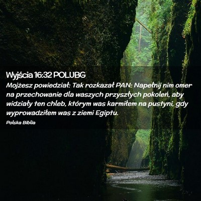 Picture 02 - Wyjścia 16:32 POLUBG - Mojżesz powiedział: Tak rozkazał PAN: - Bible Verse Picture