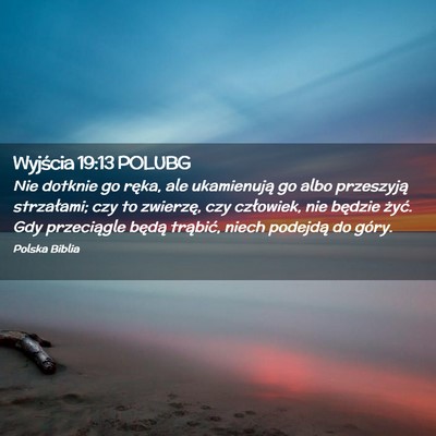 Picture 02 - Wyjścia 19:13 POLUBG - Nie dotknie go ręka, ale ukamienują go albo - Bible Verse Picture