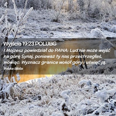 Picture 02 - Wyjścia 19:23 POLUBG - I Mojżesz powiedział do PANA: Lud nie może - Bible Verse Picture