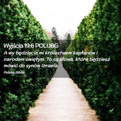 Picture 02 - Wyjścia 19:6 POLUBG - A wy będziecie mi królestwem kapłanów i - Bible Verse Picture