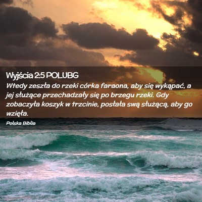 Picture 02 - Wyjścia 2:5 POLUBG - Wtedy zeszła do rzeki córka faraona, aby się - Bible Verse Picture