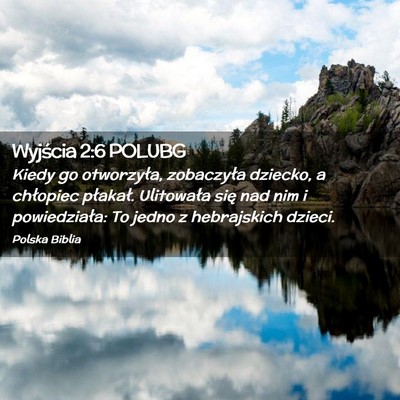 Picture 02 - Wyjścia 2:6 POLUBG - Kiedy go otworzyła, zobaczyła dziecko, a - Bible Verse Picture