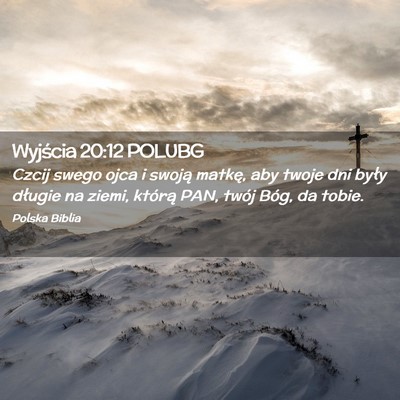 Picture 02 - Wyjścia 20:12 POLUBG - Czcij swego ojca i swoją matkę, aby twoje dni - Bible Verse Picture